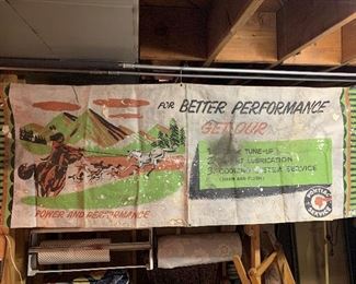 40's/50's Pontiac Canvas Advertising Sign