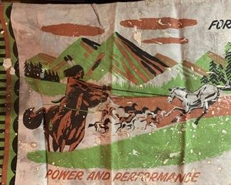 40's/50's Pontiac Canvas Advertising Sign