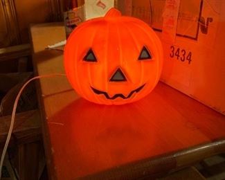 1950’s Plastic Light Up Halloween Jack O Lantern