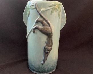 Roseville Wincraft Black Panther Vase in Blue 290 - 11