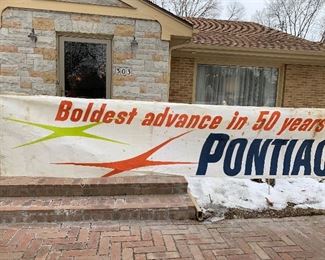 1958 PONTIAC 30’ Canvas Advertisement Sign 
