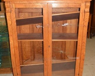 Antique Oak Bookcase, Very Nice, Glass Front
