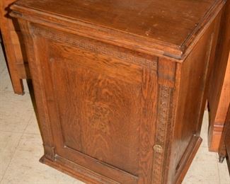 Antique Oak Music Cabinet