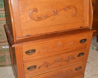 Unusual Antique Victorian Secretary Desk