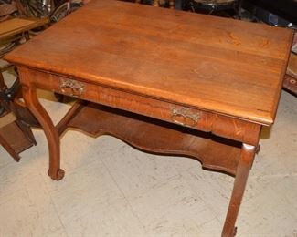 Very Nice Antique Oak Library Table