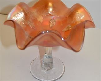Large Carnival Glass Compote