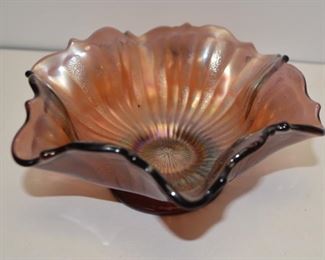 Unusual Piece of Carnival Glass Bowl