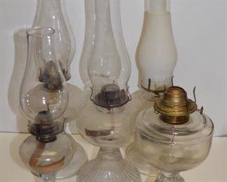 More Glass Antique Oil Lamps