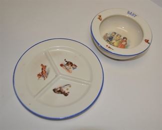 Antique Child's Plates, German