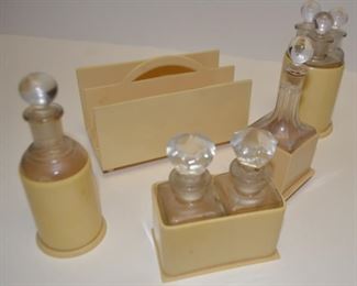 Celluloid Dresser Set, Perfumes