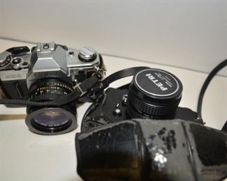 Vintage Canon AE-1 35MM camera With Lenses