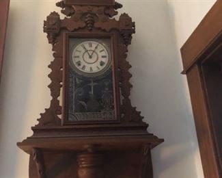 Mantel Clock and Shelf