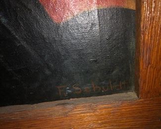 Man with pipe signed