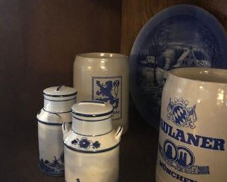 Blue & White Pottery Pieces