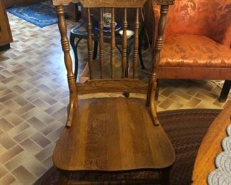 One of 5 Pressed Back Chairs