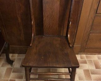One of 5 Oak Chairs