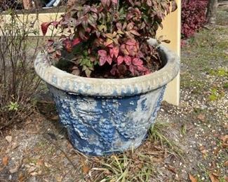 Blue Cement Pot https://ctbids.com/#!/description/share/324186
