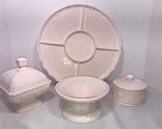 Pink Milk Glass Lot 5 https://ctbids.com/#!/description/share/324111