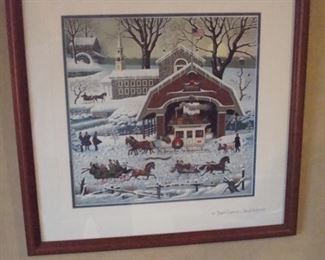 Wysocki signed limited edition print, "Twas the Twilight Before Christmas" 3267/3500.