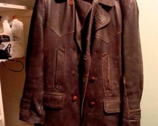 Vintage German leather jacket. Could be World War two?