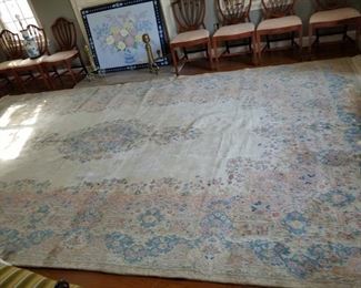 large area rug, just came from rug cleaner