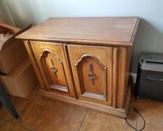 vintage TV cabinet, completely empty