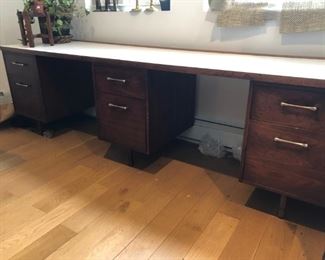 MID CENTURY Danish Modern double desk.  Used as a credenza