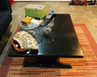 coffee table, rug