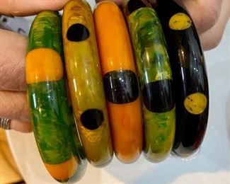 INCREDIBLE Bakelite end of day/ bracelets