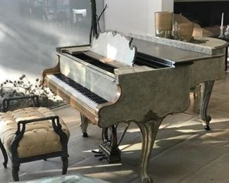 Vintage Custom hand painted Steinway piano