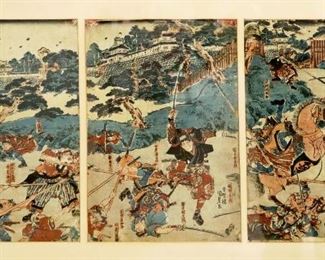 Japanese Woodblock Triptych 