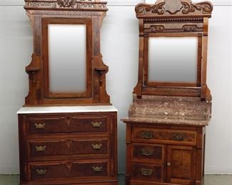 Victorian Marble top Dress & Commode