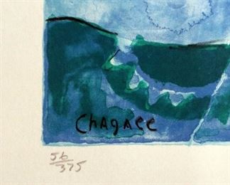 Marc Chagall "The Blue Circus" #56/375, Lithograph on Paper