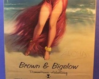 22.	1962 pin-up calendar, Salesman sample, “Aloha”, signed William Medcalf, 16x33 ¼”, sleeved.