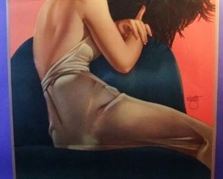 29.	1937 pin-up calendar, Salesman sample, “Call up Anytime”, signed Alberto Vargas, 22x46”, sleeved.