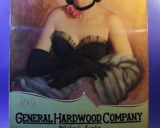 52.	1961 pin-up calendar, “Set to Go”, signed Zoe Mozert, from General Hardware Co., Detroit, 22x46”, sleeved.