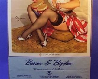 56.	1962 pin-up litho, Salesman sample, “Always in Time”, signed Gil Elvgren, 16x33 ¼”, sleeved.