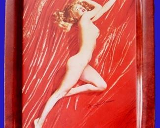 1a.	1950s Marilyn Monroe 'A New Wrinkle' litho tray with printed signature, 17x12”.
