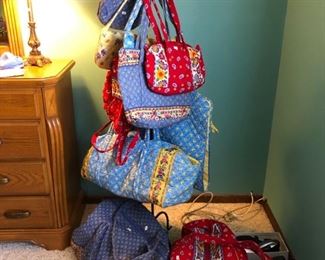 Cloth overnight bags, purses and make up bags!