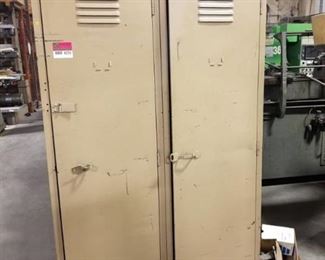 Metal Lockers With Machine Parts