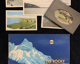457jw THE ROCKY MOUNTAINS OF CANADA 1930S ASSOC. HANDCOLORED PHOTOS