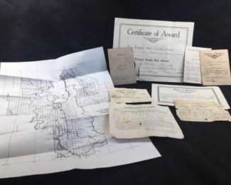710JB Lake County Montana Map and 1920s Report Cards