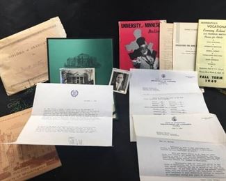 712JB 1940s College Admission, Correspondences, Diplomas and More