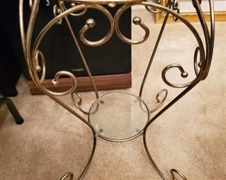 Glass/Brass Table.