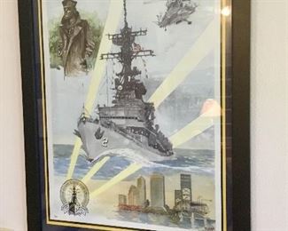 Framed Poster of USS Charles F Adams 