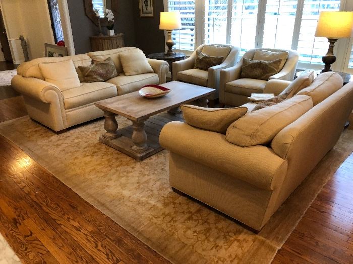 LOVELY DESIGNER LIVING ROOM SET, Custom Designed by Diane Breckenridge Interiors
