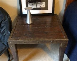 24" SQUARE END TABLE w/TIME WORN FINISH, by: Diane Breckenridge Interiors