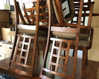 OAK BREAKFAST SET W/6 CHAIRS