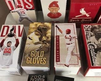 ST LOUIS CARDINALS BOBBLE HEADS, GNOMES, MUGS, & RINGS