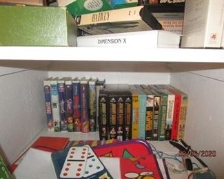 vhs tapes and games